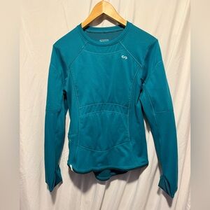 Oros Teal Performance Long-Sleeve Pullover